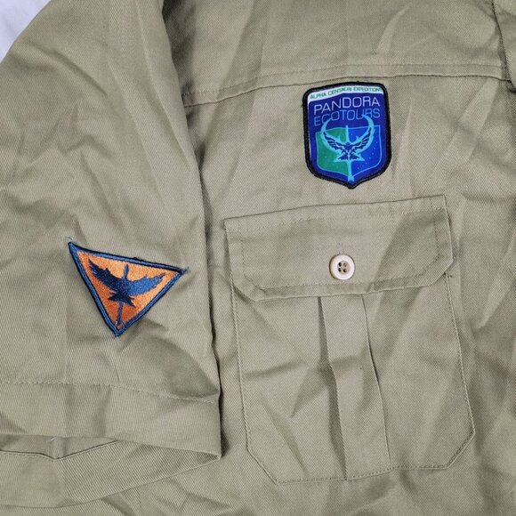 Disney Parks Pandora Mens XXL Green Button Shirt The World Of Avatar Casual - Picture 3 of 9